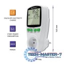 Watomierz Licznik zużycia energii PM0627 z historią pomiaru | 3680W | 16A | LCD