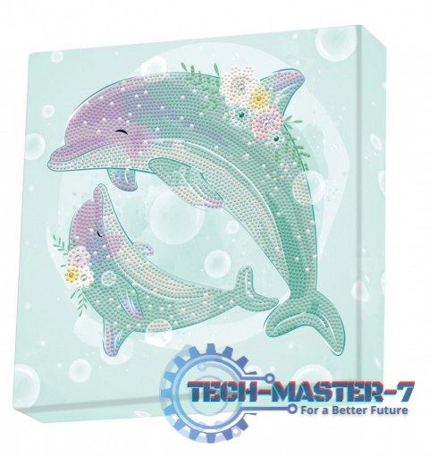 Zestaw Diamond Dotz - Tańczące delfiny pudełko Zestaw Diamond Dotz - Tańczące delfiny pudełko