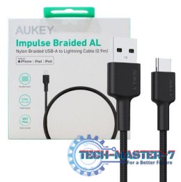 CB-CD30 nylonowy kabel USB C - USB A | 0.9m | 3A | 60W PD | 20V
