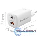 Ładowarka sieciowa 65W GaN ULTRA | 5-20V | 2.25-3.25A | 1 x USB typ C PD | 1 x USB QC 3.0 | Biała