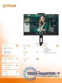 Monitor Q27P3QW 27 cali IPS HDMI DP Pivot Kamera