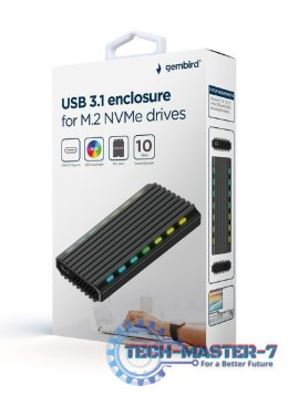 Obudowa dysku M.2 NVME Aluminiowa LED USB 3.1