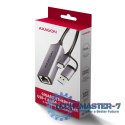 ADE-TXCA Karta sieciowa Gigabit Ethernet adapter, USB-C (USB-A redukcja) 3.2 Gen 1, instalacja automatyczna