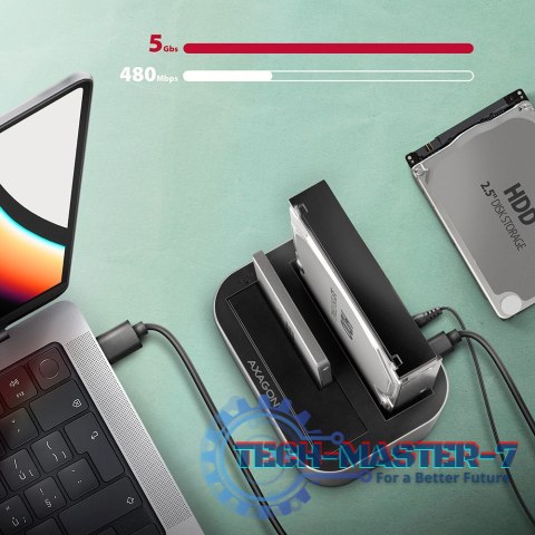 ADSA-DC Stacja dokująca USB 3.2 Gen 1 - 2x SATA 6G 2.5"/3.5" SSD/HDD ADSA-DC Stacja dokująca USB 3.2 Gen 1 - 2x SATA 6G 2.5"/3.5" SSD/HDD