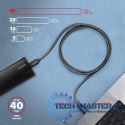 BUCM4X-CM10AB Kabel USB-C - USB-C, USB4 Gen 3x2 1m, PD 240W, 8K HD, ALU, oplot Czarny