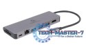Hub USB-C do HDMI 1xUSB-C GbE 2xUSB-A Card PD