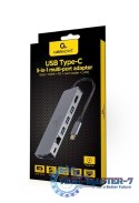 Hub USB-C do HDMI 1xUSB-C GbE 2xUSB-A Card PD