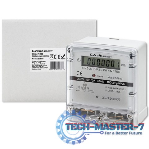 Jednofazowy elektroniczny licznik | miernik zużycia energii | 230V | LCD Jednofazowy elektroniczny licznik | miernik zużycia energii | 230V | LCD