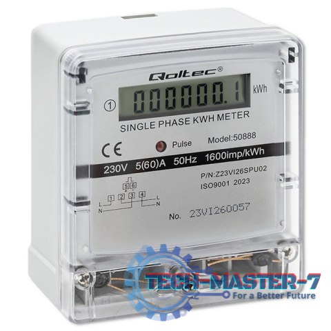 Jednofazowy elektroniczny licznik | miernik zużycia energii | 230V | LCD Jednofazowy elektroniczny licznik | miernik zużycia energii | 230V | LCD