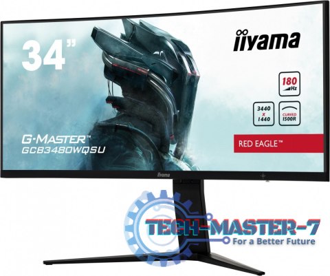 Monitor 34 cale GCB3480WQSU-B1 VA,UWQHD,180HZ,0.4ms,1500R(Curved), 2xHDMI,2xDP,2xUSB 3.2,2x3W,HDR400,HAS(110mm),VESA(100x100mm Monitor 34 cale GCB3480WQSU-B1 VA,UWQHD,180HZ,0.4ms,1500R(Curved), 2xHDMI,2xDP,2xUSB 3.2,2x3W,HDR400,HAS(110mm),VESA(100x100mm