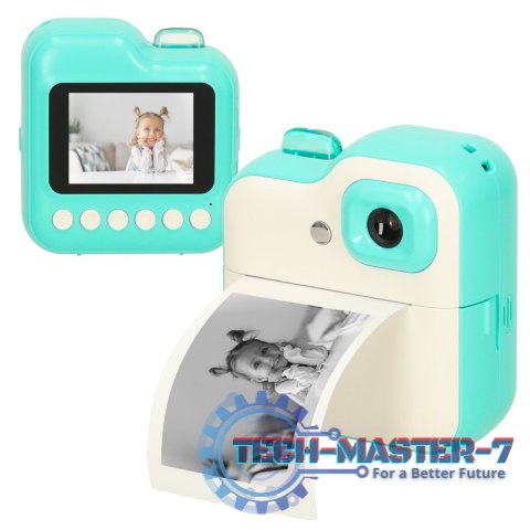 Aparat fotograficzny natychmiastowy drukarka termiczna + wkłady karta 32GB zielony Aparat fotograficzny natychmiastowy drukarka termiczna + wkłady karta 32GB zielony