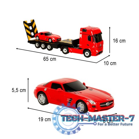 Samochód zdalnie sterowany Rastar 74920 Mercedes-Benz Actros 1:26 czerowny Samochód zdalnie sterowany Rastar 74920 Mercedes-Benz Actros 1:26 czerowny