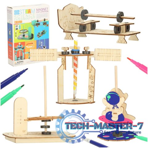 Zestaw edukacyjny do eksperymentów naukowych magnetycznych DIY 4w1 Zestaw edukacyjny do eksperymentów naukowych magnetycznych DIY 4w1