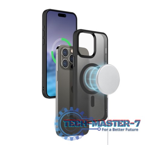 Etui Hybrid Frost MAG Cover iPhone 15 Plus MagSafe Czarne Etui Hybrid Frost MAG Cover iPhone 15 Plus MagSafe Czarne