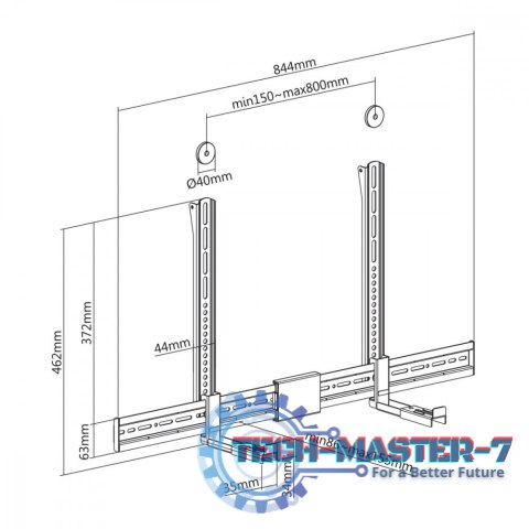 Uchwyt na soundbar regulowany MC-465 Uchwyt na soundbar regulowany MC-465