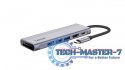 Hub 7-in-1 USB-C USB3.2 Gen1. Type-C, 3xUSB-A HDMI, SD, microSD slot. PD 100W