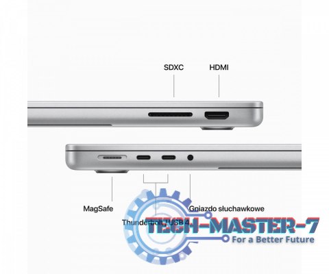 MacBook Pro 14,2 cali: M3 8/10, 8GB, 512GB - Srebrny MacBook Pro 14,2 cali: M3 8/10, 8GB, 512GB - Srebrny