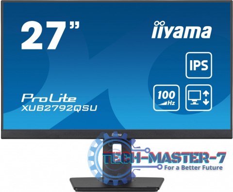 Monitor ProLite XUB2792QSU-B6 27 cali IPS,QHD,HAS(150mm),100Hz,4xUSB3.2,SLIM
