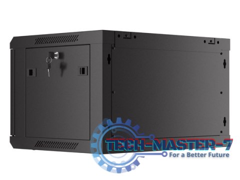 Szafa wisząca 19 cali 6U 600x450 drzwi perforowane (flat pack) czarna Szafa wisząca 19 cali 6U 600x450 drzwi perforowane (flat pack) czarna