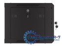 Szafa wisząca 19 cali 6U 600x450 drzwi perforowane (flat pack) czarna