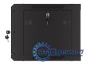 Szafa wisząca 19 cali 6U 600x450 drzwi perforowane (flat pack) czarna