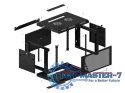 Szafa wisząca 19 cali 6U 600x450 drzwi perforowane (flat pack) czarna
