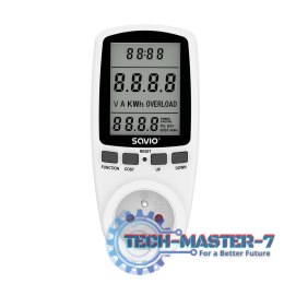 Watomierz, kalkulator energii z wyświetlaczem LCD, 16A, 3680W, AE-01