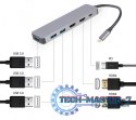 Adapter USB-C Hub USB-C PD HDMI x2 USB 3.0x3