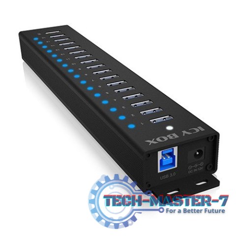 Hub IB-HUB1717 16+1 port USB HUB, 16x USB + 1x USB do ładowania, USB 3.2 Gen 1, 96 Watt zasilacz Hub IB-HUB1717 16+1 port USB HUB, 16x USB + 1x USB do ładowania, USB 3.2 Gen 1, 96 Watt zasilacz