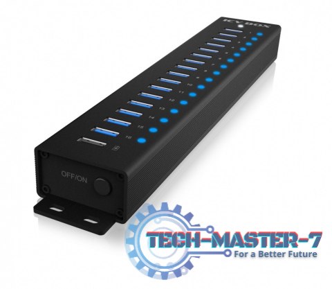 Hub IB-HUB1717 16+1 port USB HUB, 16x USB + 1x USB do ładowania, USB 3.2 Gen 1, 96 Watt zasilacz Hub IB-HUB1717 16+1 port USB HUB, 16x USB + 1x USB do ładowania, USB 3.2 Gen 1, 96 Watt zasilacz