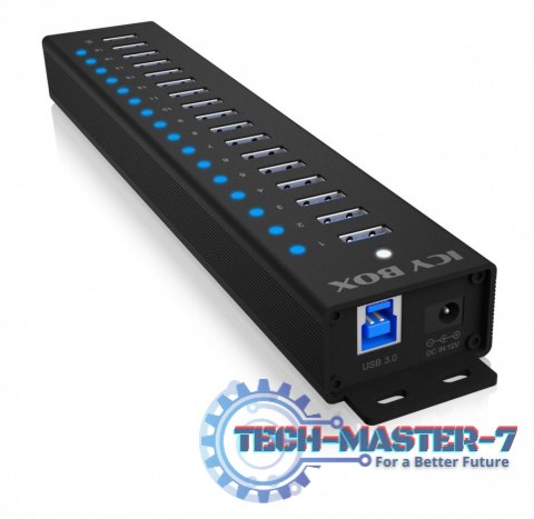 Hub IB-HUB1717 16+1 port USB HUB, 16x USB + 1x USB do ładowania, USB 3.2 Gen 1, 96 Watt zasilacz Hub IB-HUB1717 16+1 port USB HUB, 16x USB + 1x USB do ładowania, USB 3.2 Gen 1, 96 Watt zasilacz