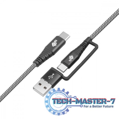 Kabel 2w1: USB C - USB C z nakładką USB A, 1.2 m Kabel 2w1: USB C - USB C z nakładką USB A, 1.2 m