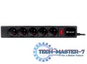 Listwa zasilającaPowerGear 5m Black 5 gniazd