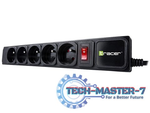 Listwa zasilającaPowerGear 5m Black 5 gniazd Listwa zasilającaPowerGear 5m Black 5 gniazd