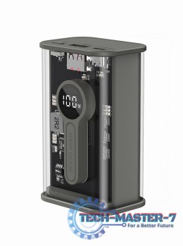 PowerBank Transparentny 9000 mAh QC3.0 Czarny