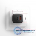 ACU-PQ20 Ładowarka sieciowa 20W, QC3.0/AFC/FCP + PD type-C Czarna