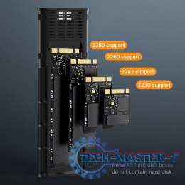Obudowa | kieszeń NV2271 na dysk M.2 SSD | SATA | NVMe | USB-C | 2TB