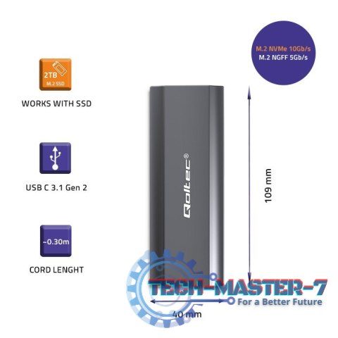 Obudowa | kieszeń NV2271 na dysk M.2 SSD | SATA | NVMe | USB-C | 2TB Obudowa | kieszeń NV2271 na dysk M.2 SSD | SATA | NVMe | USB-C | 2TB