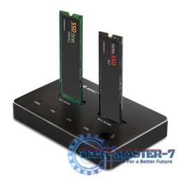 Stacja dokująca dysków SSD M.2 | NVMe | SATA | USB-C | DUAL 2 x 2TB