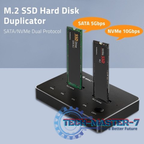 Stacja dokująca dysków SSD M.2 | NVMe | SATA | USB-C | DUAL 2 x 2TB Stacja dokująca dysków SSD M.2 | NVMe | SATA | USB-C | DUAL 2 x 2TB