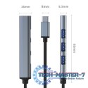HUB adapter USB-C 3.1 4w1 | USB 3.0 | 3x USB 2.0