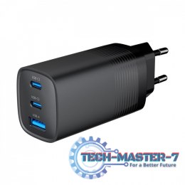 Ładowarka PowerDelivery 1xA 2xC GaN 65W Czarna