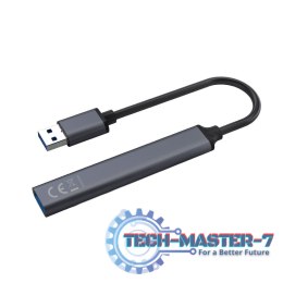 Hub 4 porty USB-A - 3 x USB-A 2.0, 1 x USB-A 3.0, 5 Gbps, Aluminium, AK-70