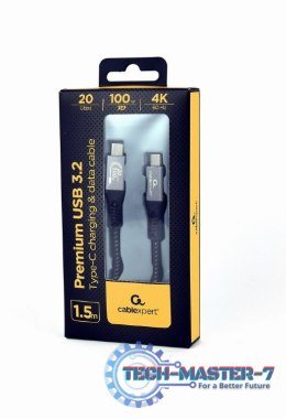 Kabel Premium USB-C 3.2 gen 2 20 Gbps 100W 1.5m PD