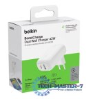 Ładowarka sieciowa BoostCharge 42W USB-C 3 0W USB-A 12W biała