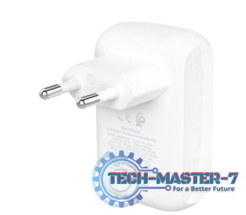 Ładowarka sieciowa BoostCharge 42W USB-C 3 0W USB-A 12W biała Ładowarka sieciowa BoostCharge 42W USB-C 3 0W USB-A 12W biała