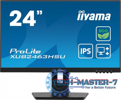 Monitor 23.8 cala ProLite XUB2463HSU-B1 IPS,100HZ,ECO,3ms,SLIM,HDMI,DP,2x USB3.22x2W,HAS(150mm),TCO,EPEAT