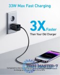Ładowarka sieciowa 323 33W 1xUSB-A 1xUSB-C czarna