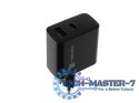 Ładowarka sieciowa Ribera GAN 1X USB-A + 1X USB-C 45W Czarna