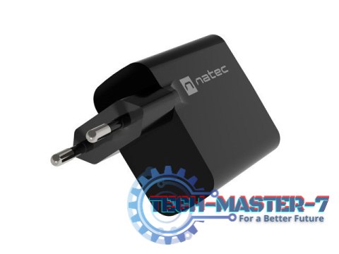Ładowarka sieciowa Ribera GAN 1X USB-A + 1X USB-C 45W Czarna Ładowarka sieciowa Ribera GAN 1X USB-A + 1X USB-C 45W Czarna